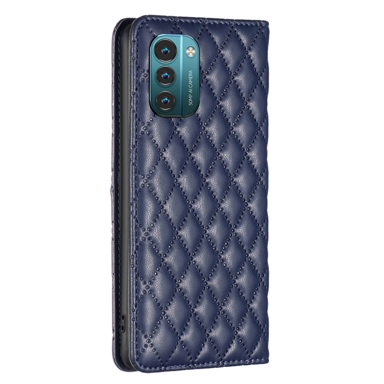 For Nokia G11 / G21 Diamond Lattice Magnetic Leather Flip Phone Case