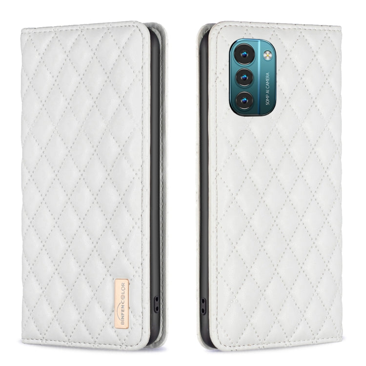 For Nokia G11 / G21 Diamond Lattice Magnetic Leather Flip Phone Case