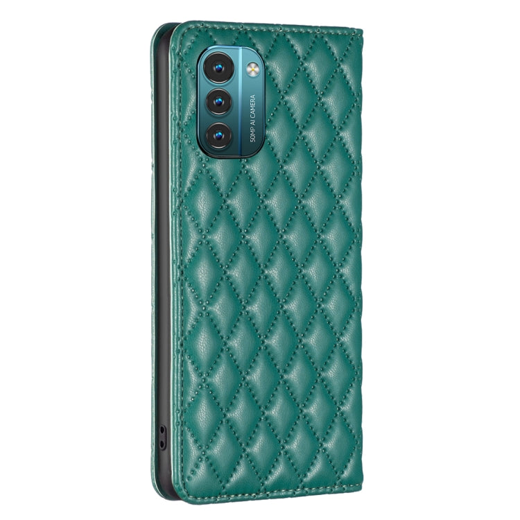 For Nokia G11 / G21 Diamond Lattice Magnetic Leather Flip Phone Case