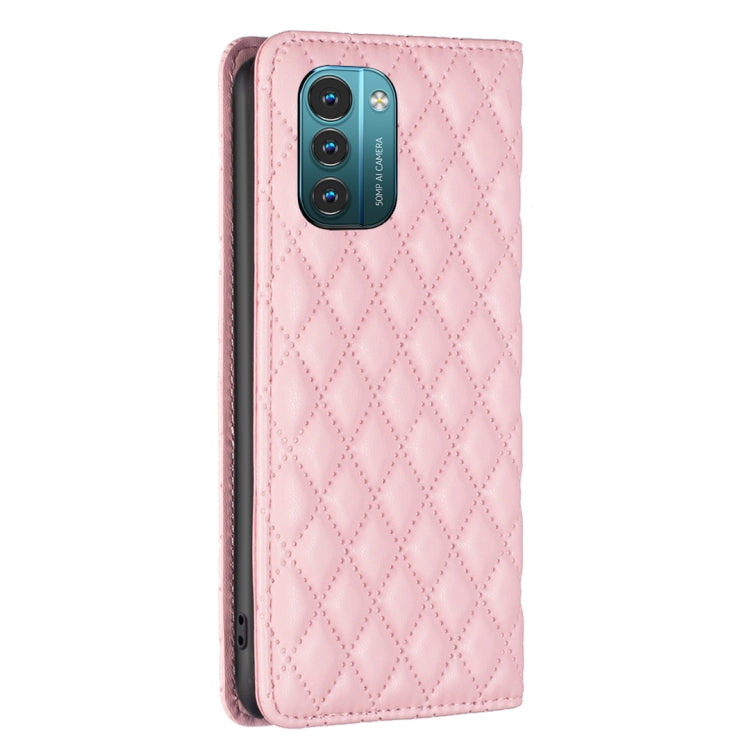 For Nokia G11 / G21 Diamond Lattice Magnetic Leather Flip Phone Case