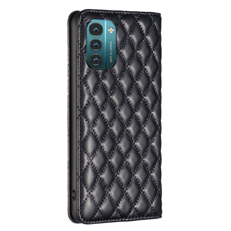 For Nokia G11 / G21 Diamond Lattice Magnetic Leather Flip Phone Case