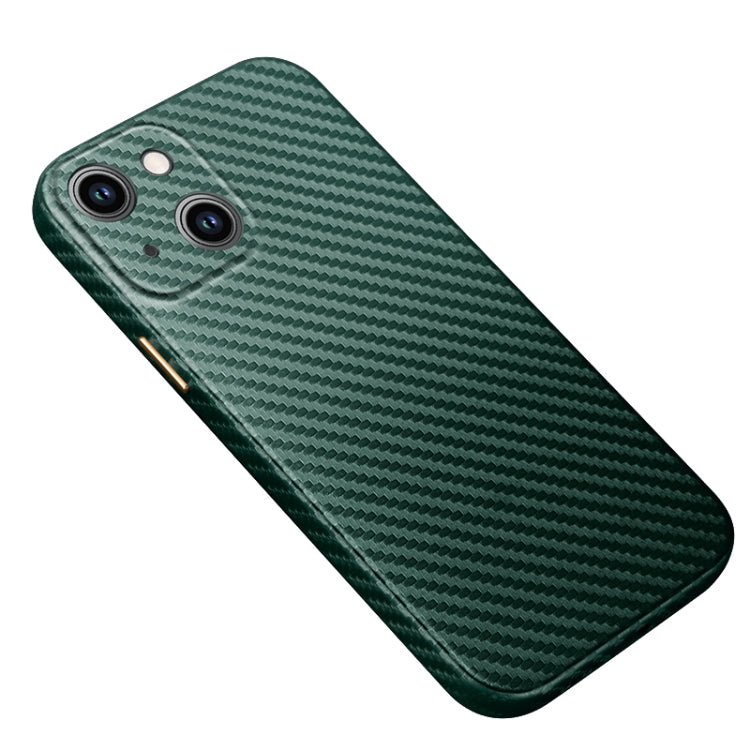 For iPhone 14 Plus R-JUST Carbon Fiber Texture Kevlar Phone Case