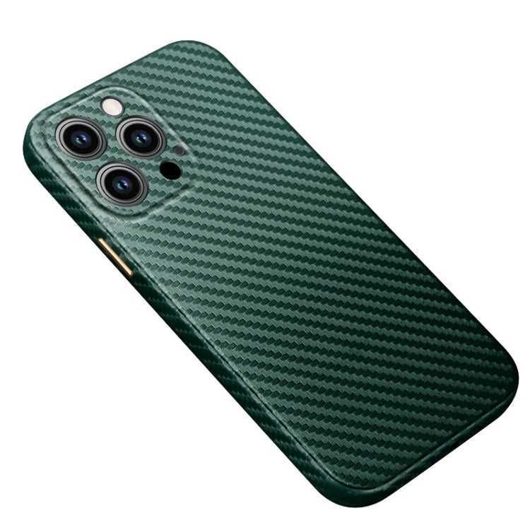 For iPhone 14 Pro R-JUST Carbon Fiber Texture Kevlar Phone Case