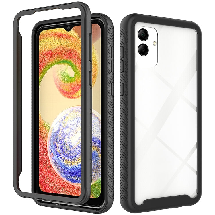 For Samsung Galaxy A04 Starry Sky Solid Color Shockproof TPU Clear PC Phone Case