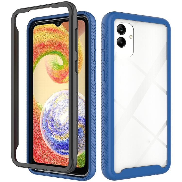 For Samsung Galaxy A04 Starry Sky Solid Color Shockproof TPU Clear PC Phone Case