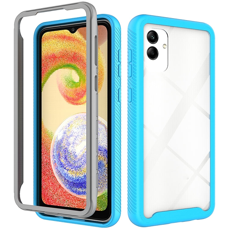 For Samsung Galaxy A04 Starry Sky Solid Color Shockproof TPU Clear PC Phone Case
