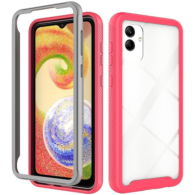 For Samsung Galaxy A04 Starry Sky Solid Color Shockproof TPU Clear PC Phone Case