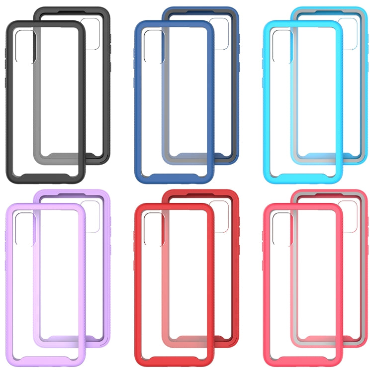 For Samsung Galaxy A04 Starry Sky Solid Color Shockproof TPU Clear PC Phone Case