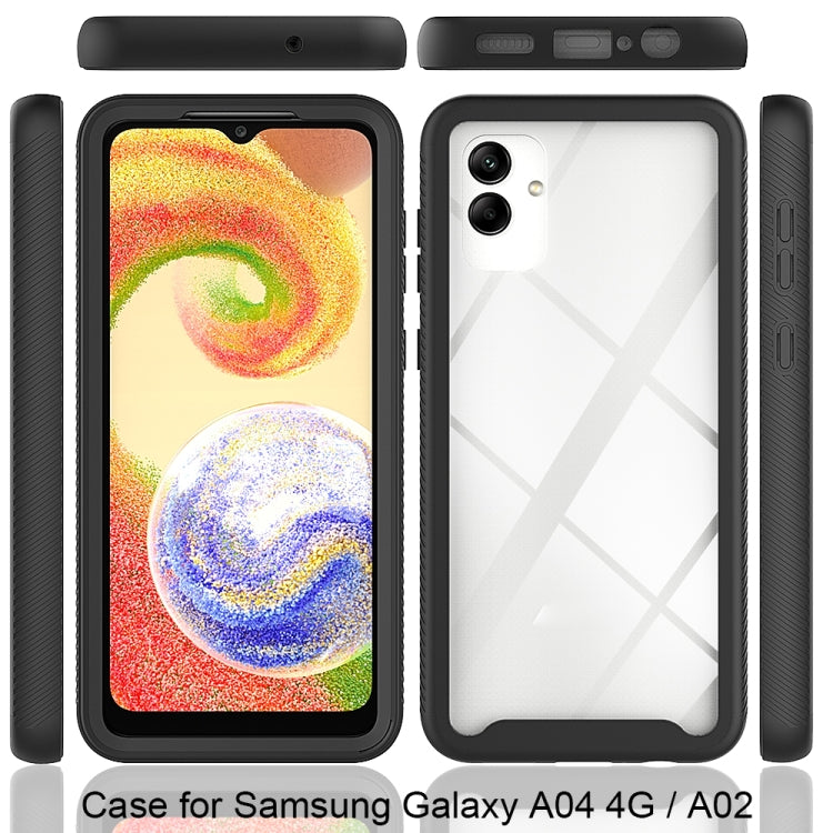 For Samsung Galaxy A04 Starry Sky Solid Color Shockproof TPU Clear PC Phone Case