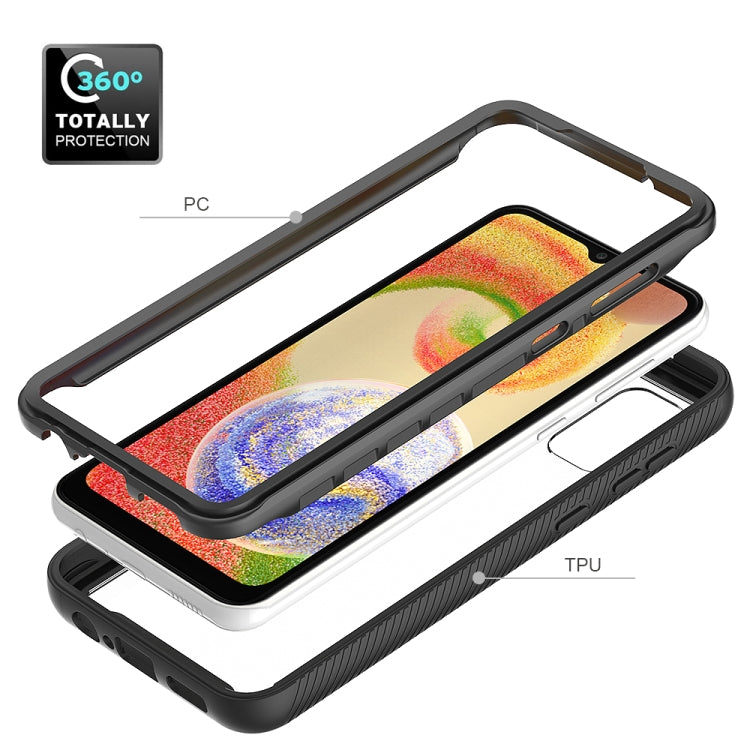 For Samsung Galaxy A04 Starry Sky Solid Color Shockproof TPU Clear PC Phone Case