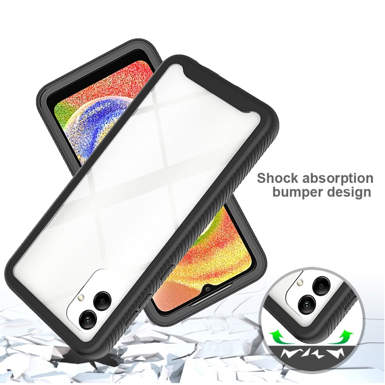 For Samsung Galaxy A04 Starry Sky Solid Color Shockproof TPU Clear PC Phone Case