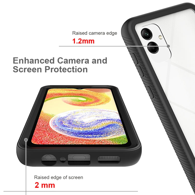 For Samsung Galaxy A04 Starry Sky Solid Color Shockproof TPU Clear PC Phone Case