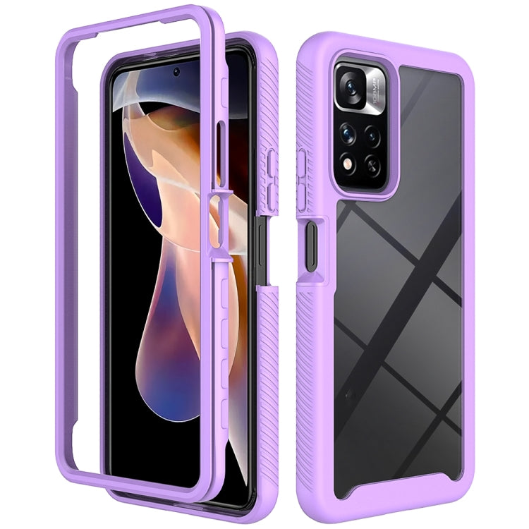 For Xiaomi Redmi Note 11 Pro+ 5G Global Starry Sky Solid Color Shockproof TPU Clear PC Phone Case