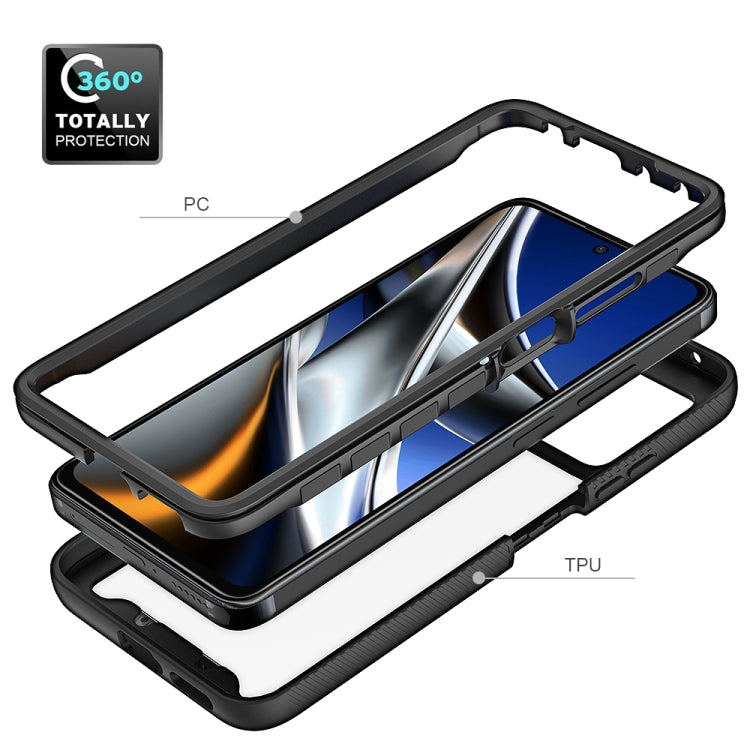 For Xiaomi Poco X4 Pro 5G Starry Sky Solid Color Shockproof TPU Clear PC Phone Case