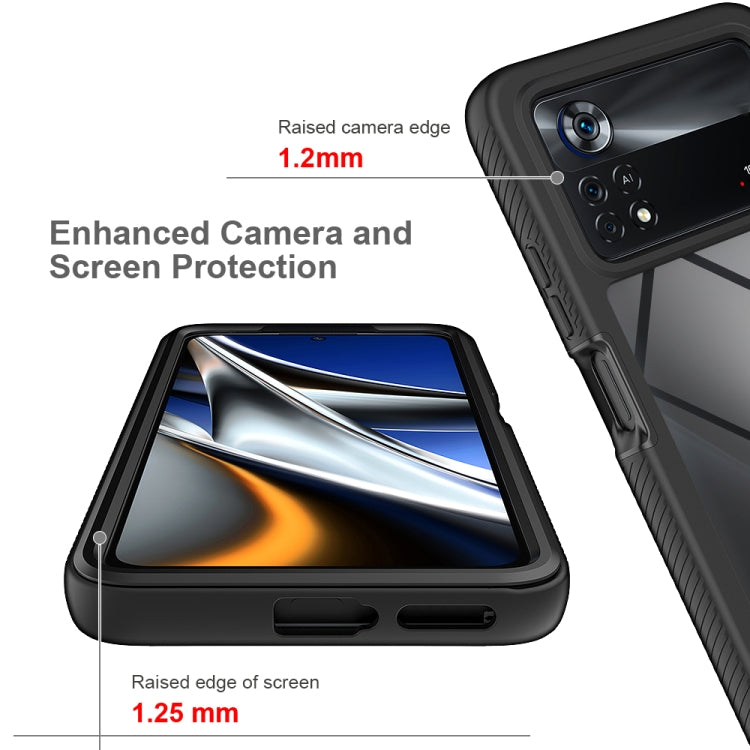 For Xiaomi Poco X4 Pro 5G Starry Sky Solid Color Shockproof TPU Clear PC Phone Case