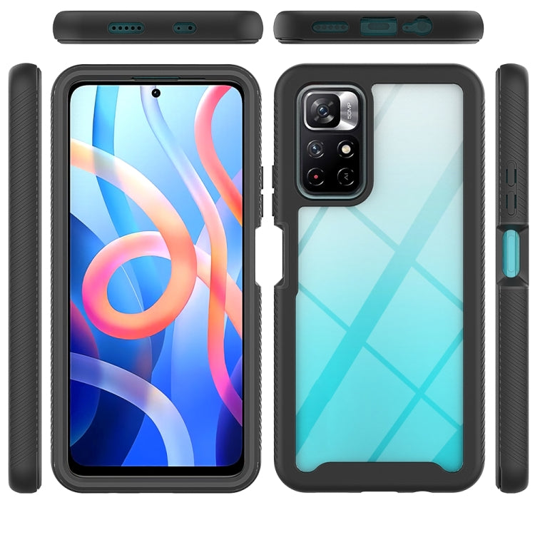 For Xiaomi Poco M4 Pro 5G / Redmi Note 11S 5G Starry Sky Solid Color Shockproof TPU Clear PC Phone Case