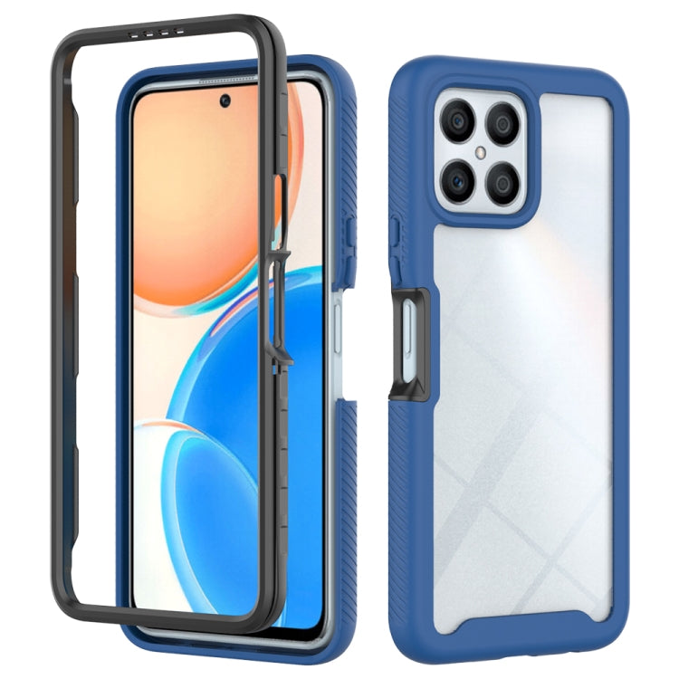 For Honor X8 4G Starry Sky Solid Color Shockproof TPU Clear PC Phone Case