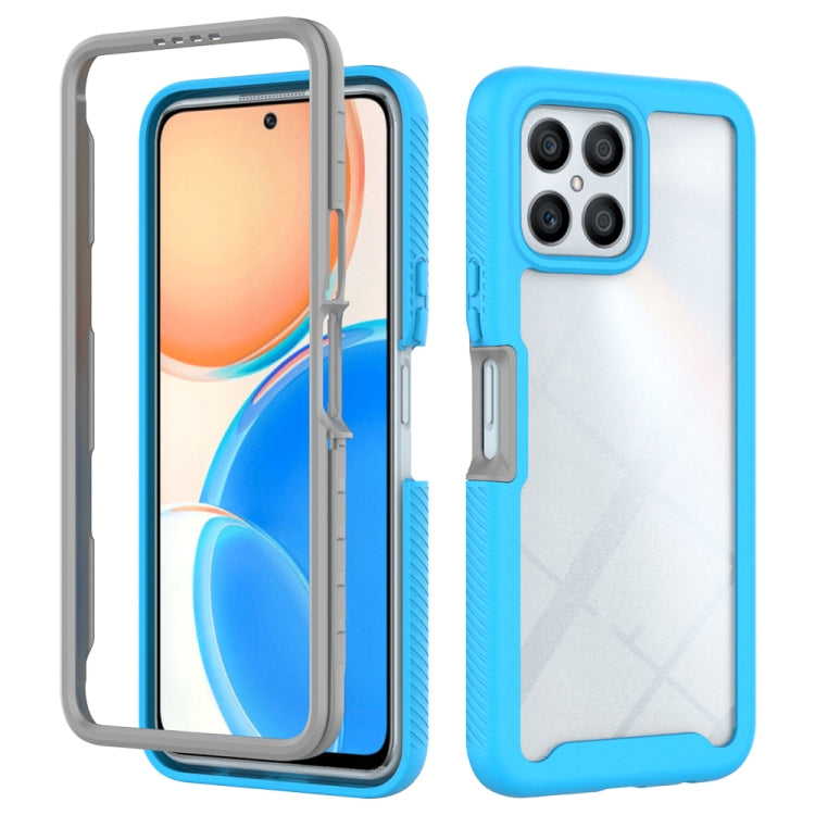 For Honor X8 4G Starry Sky Solid Color Shockproof TPU Clear PC Phone Case