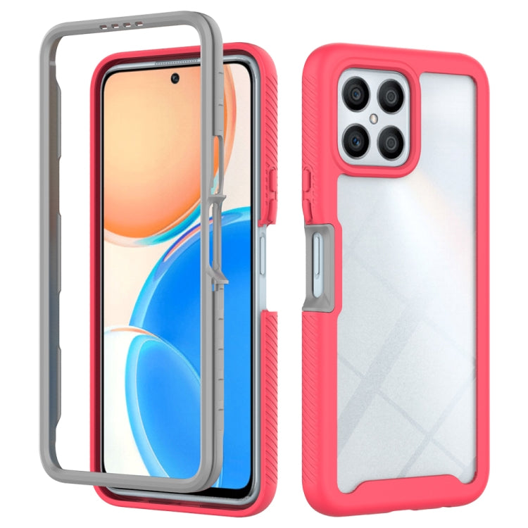 For Honor X8 4G Starry Sky Solid Color Shockproof TPU Clear PC Phone Case
