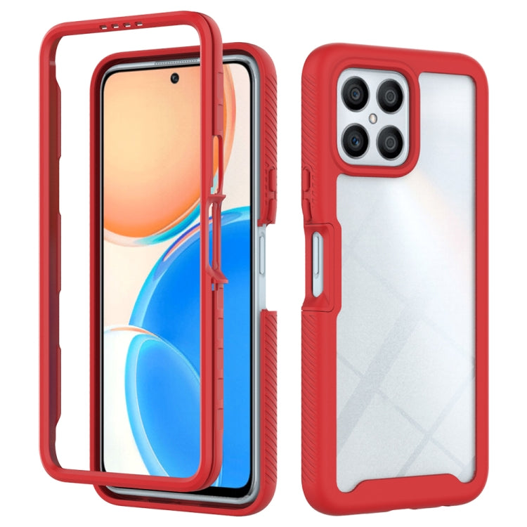 For Honor X8 4G Starry Sky Solid Color Shockproof TPU Clear PC Phone Case