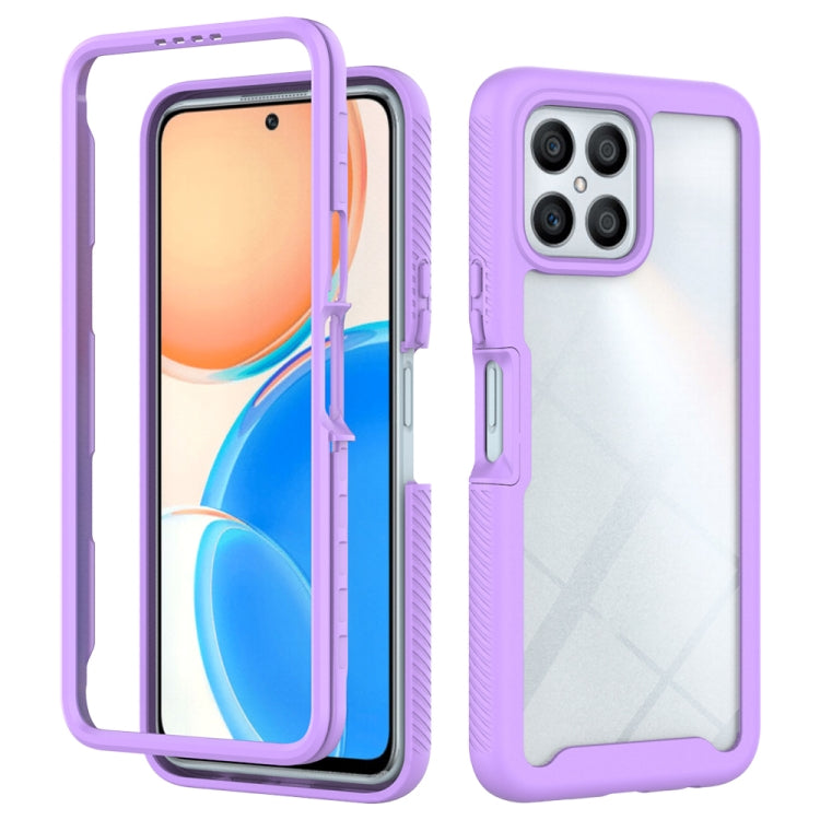 For Honor X8 4G Starry Sky Solid Color Shockproof TPU Clear PC Phone Case