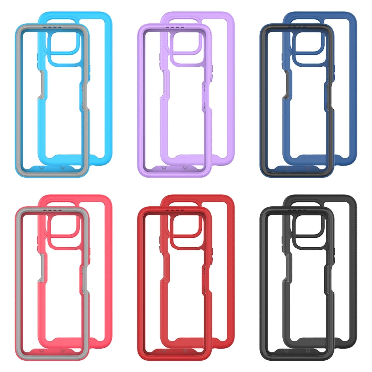 For Honor X8 4G Starry Sky Solid Color Shockproof TPU Clear PC Phone Case