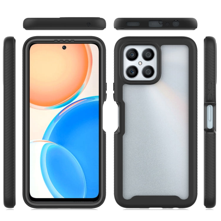 For Honor X8 4G Starry Sky Solid Color Shockproof TPU Clear PC Phone Case