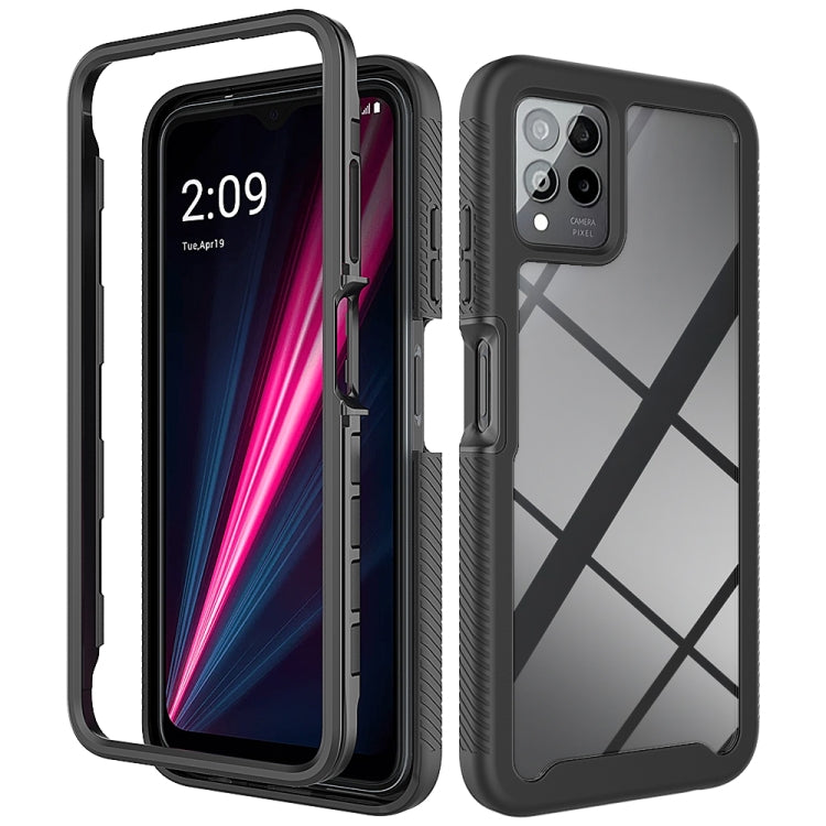 For T-Moblie Revvl 6 Pro 5G Starry Sky Solid Color Shockproof TPU Clear PC Phone Case