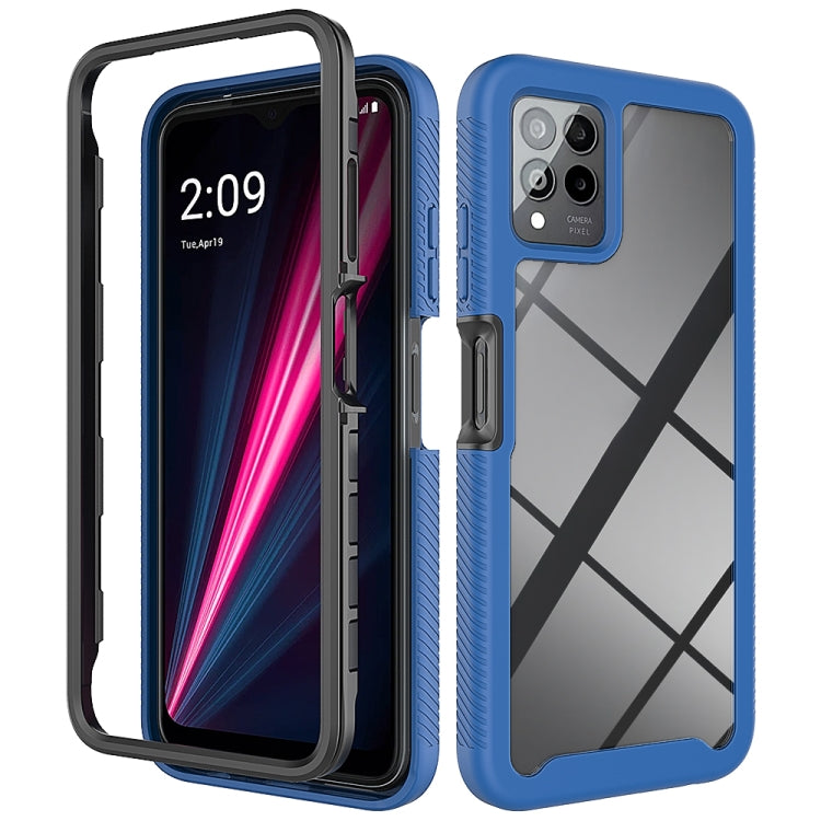 For T-Moblie Revvl 6 Pro 5G Starry Sky Solid Color Shockproof TPU Clear PC Phone Case