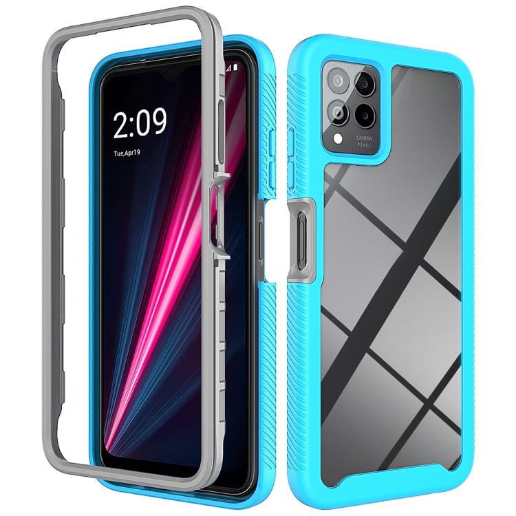 For T-Moblie Revvl 6 Pro 5G Starry Sky Solid Color Shockproof TPU Clear PC Phone Case