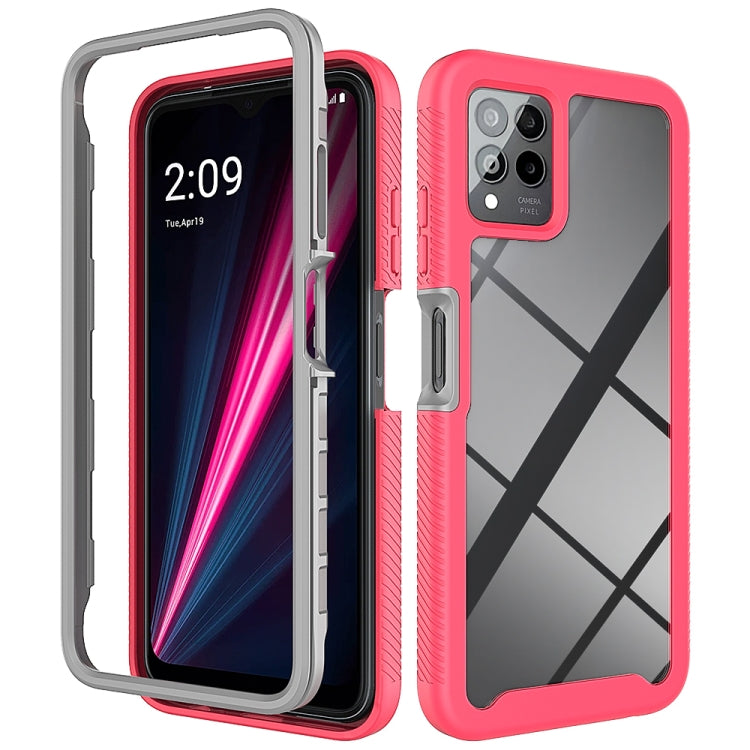 For T-Moblie Revvl 6 Pro 5G Starry Sky Solid Color Shockproof TPU Clear PC Phone Case