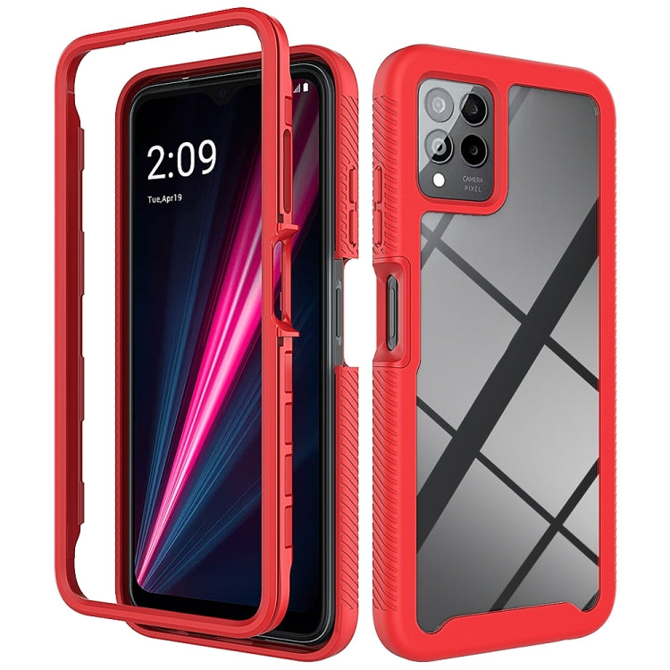 For T-Moblie Revvl 6 Pro 5G Starry Sky Solid Color Shockproof TPU Clear PC Phone Case