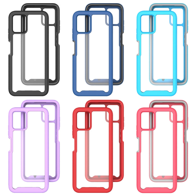 For T-Moblie Revvl 6 Pro 5G Starry Sky Solid Color Shockproof TPU Clear PC Phone Case