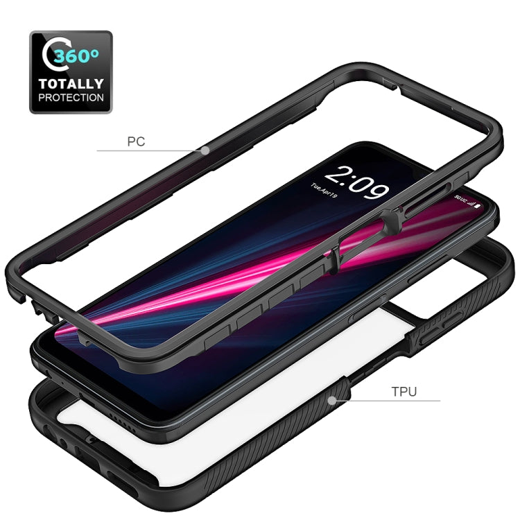 For T-Moblie Revvl 6 Pro 5G Starry Sky Solid Color Shockproof TPU Clear PC Phone Case