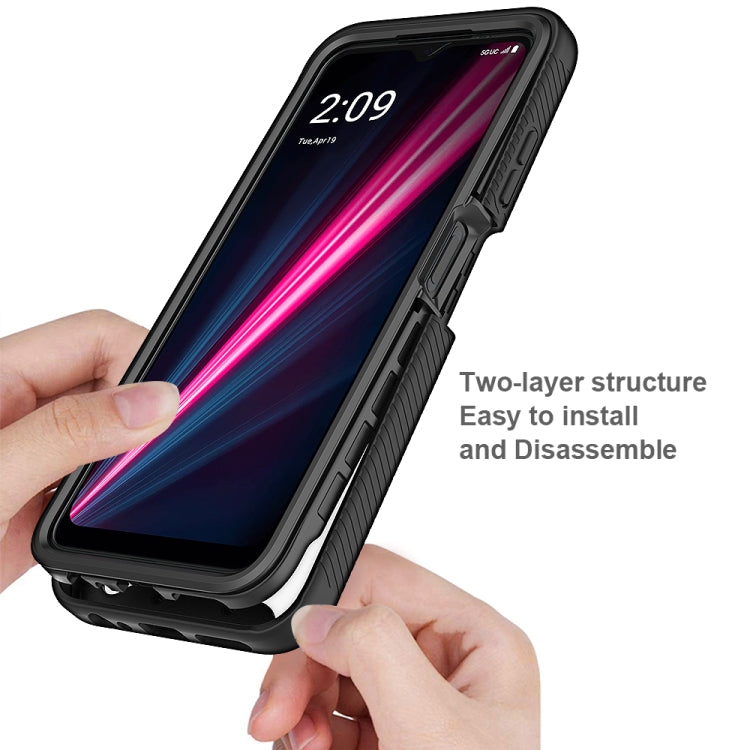 For T-Moblie Revvl 6 Pro 5G Starry Sky Solid Color Shockproof TPU Clear PC Phone Case