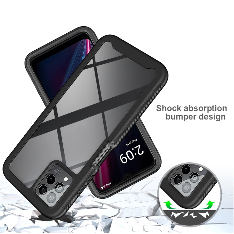 For T-Moblie Revvl 6 Pro 5G Starry Sky Solid Color Shockproof TPU Clear PC Phone Case