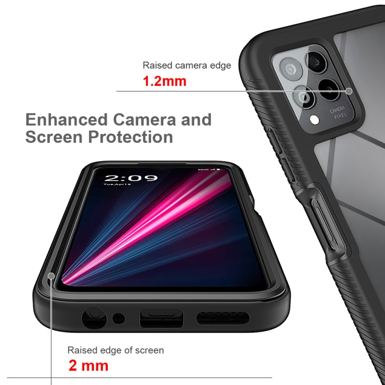 For T-Moblie Revvl 6 Pro 5G Starry Sky Solid Color Shockproof TPU Clear PC Phone Case