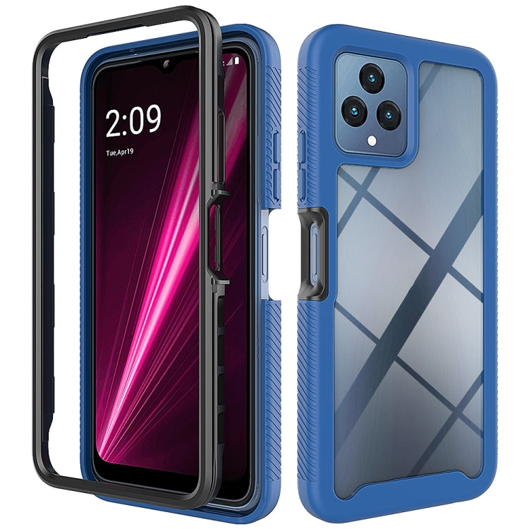 For T-Moblie Revvl 6 5G Starry Sky Solid Color Shockproof TPU Clear PC Phone Case