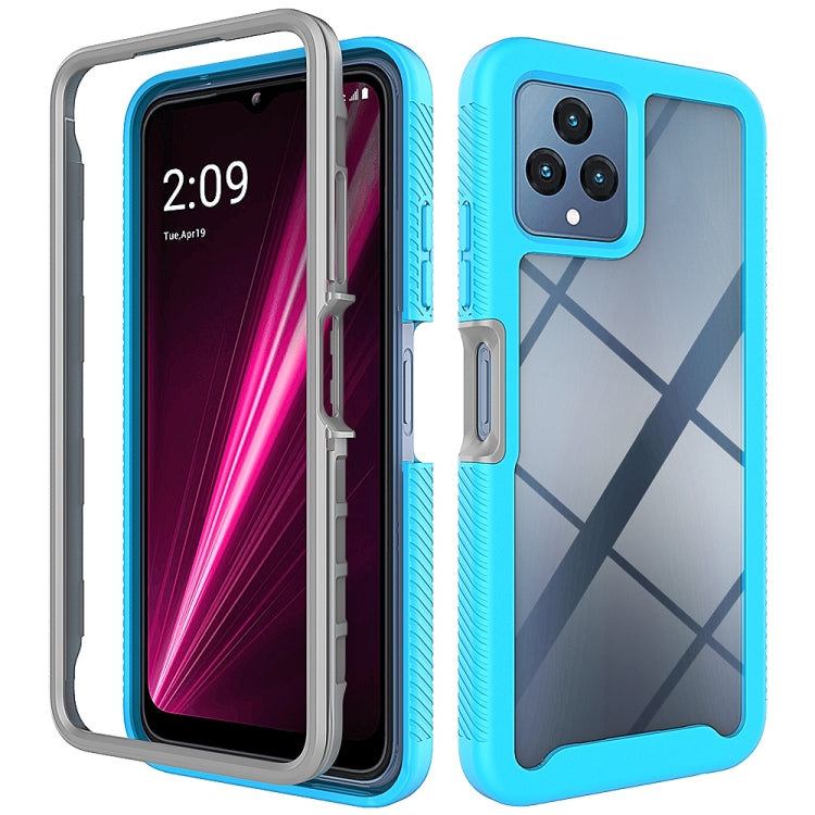 For T-Moblie Revvl 6 5G Starry Sky Solid Color Shockproof TPU Clear PC Phone Case