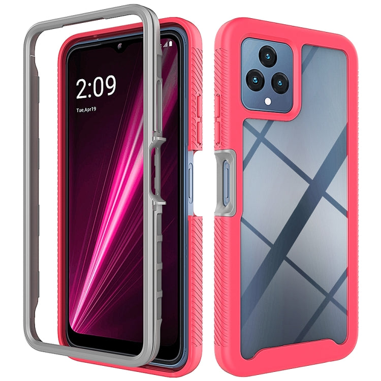 For T-Moblie Revvl 6 5G Starry Sky Solid Color Shockproof TPU Clear PC Phone Case