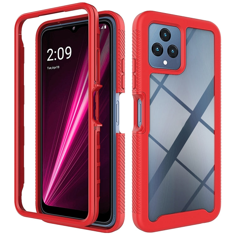 For T-Moblie Revvl 6 5G Starry Sky Solid Color Shockproof TPU Clear PC Phone Case