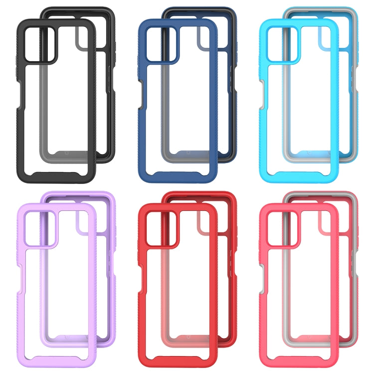 For T-Moblie Revvl 6 5G Starry Sky Solid Color Shockproof TPU Clear PC Phone Case