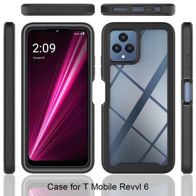 For T-Moblie Revvl 6 5G Starry Sky Solid Color Shockproof TPU Clear PC Phone Case