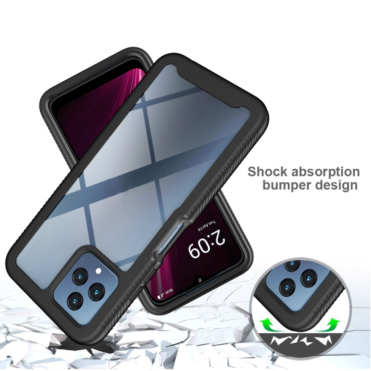 For T-Moblie Revvl 6 5G Starry Sky Solid Color Shockproof TPU Clear PC Phone Case