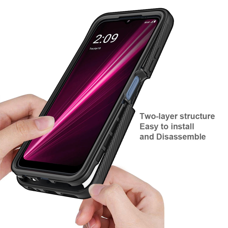 For T-Moblie Revvl 6 5G Starry Sky Solid Color Shockproof TPU Clear PC Phone Case