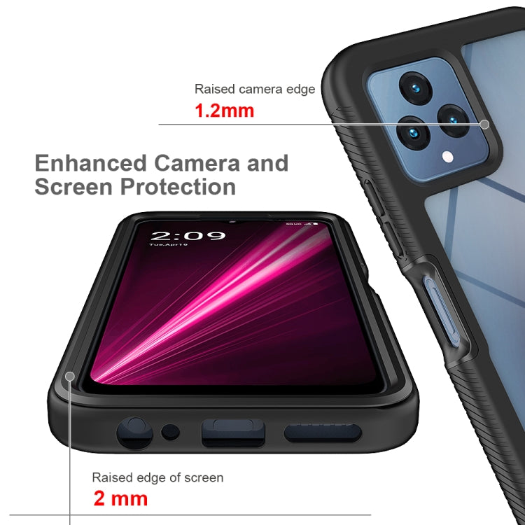 For T-Moblie Revvl 6 5G Starry Sky Solid Color Shockproof TPU Clear PC Phone Case