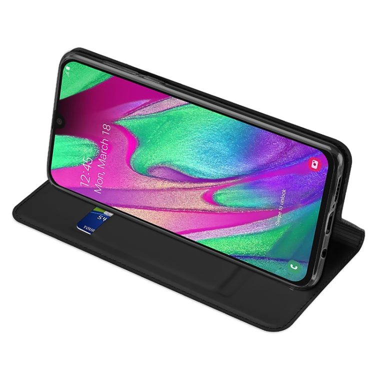 For Samsung Galaxy A40 DUX DUCIS Skin Pro Series Flip Leather Phone Case