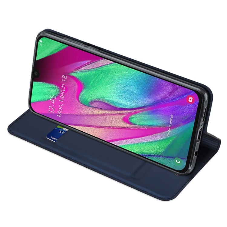 For Samsung Galaxy A40 DUX DUCIS Skin Pro Series Flip Leather Phone Case