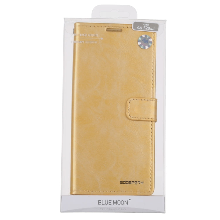 For Galaxy S20 Ultra GOOSPERY BLUE MOON DIARY Crazy Horse Texture Horizontal Flip Leather Case With Bracket & Card Slot & Wallet