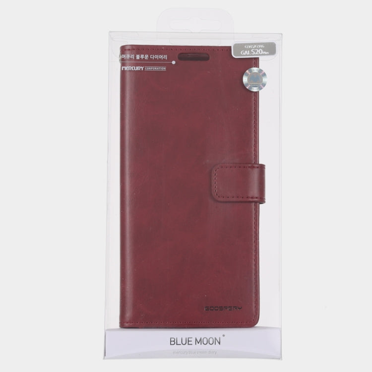 For Galaxy S20 Ultra GOOSPERY BLUE MOON DIARY Crazy Horse Texture Horizontal Flip Leather Case With Bracket & Card Slot & Wallet